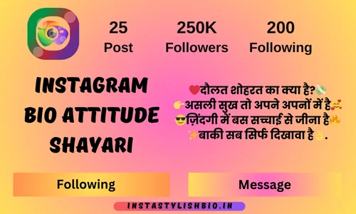 Instagram Bio Attitude Shayari