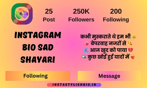 Instagram Bio Sad Shayari