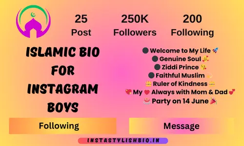 Islamic Bio For Instagram Boys