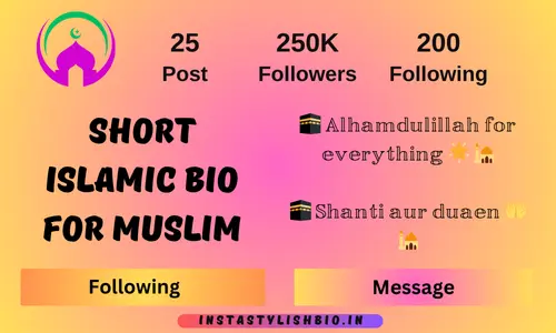 Short Islamic Bio For Muslim